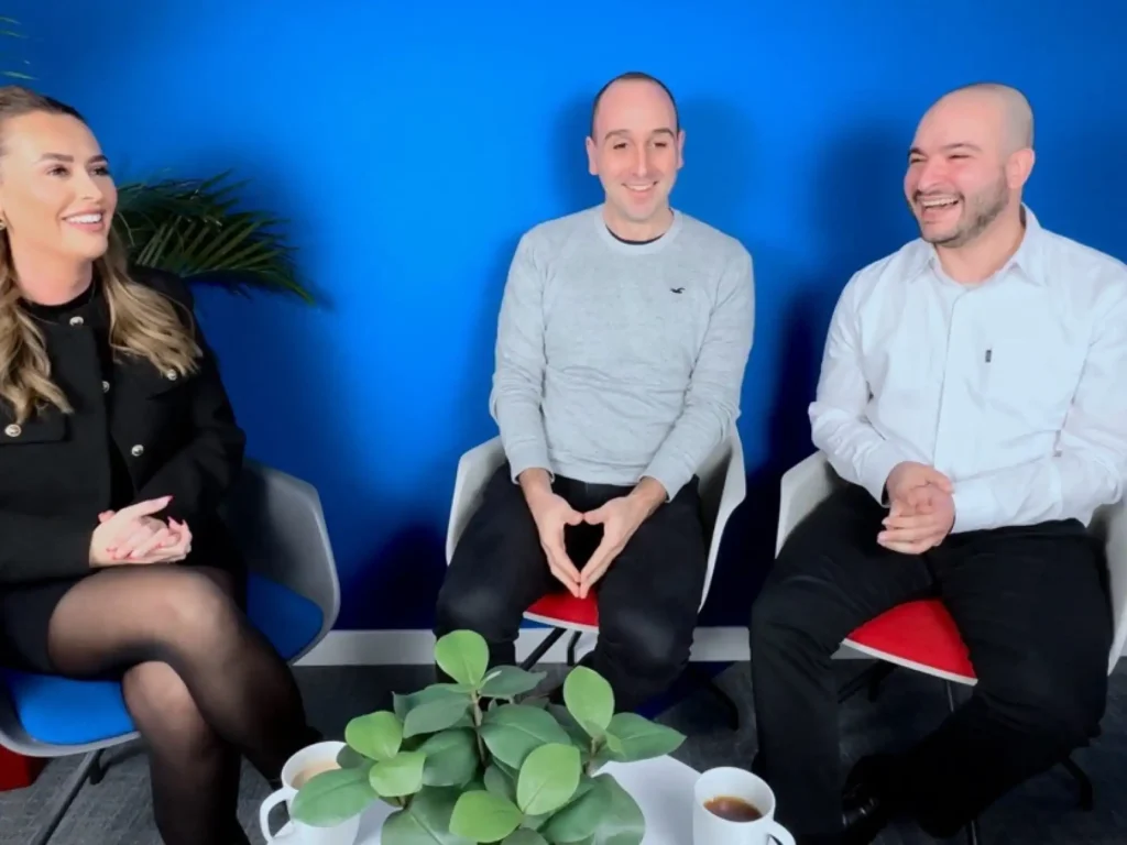 Members of the Checkatrade Careers team recording a podcast